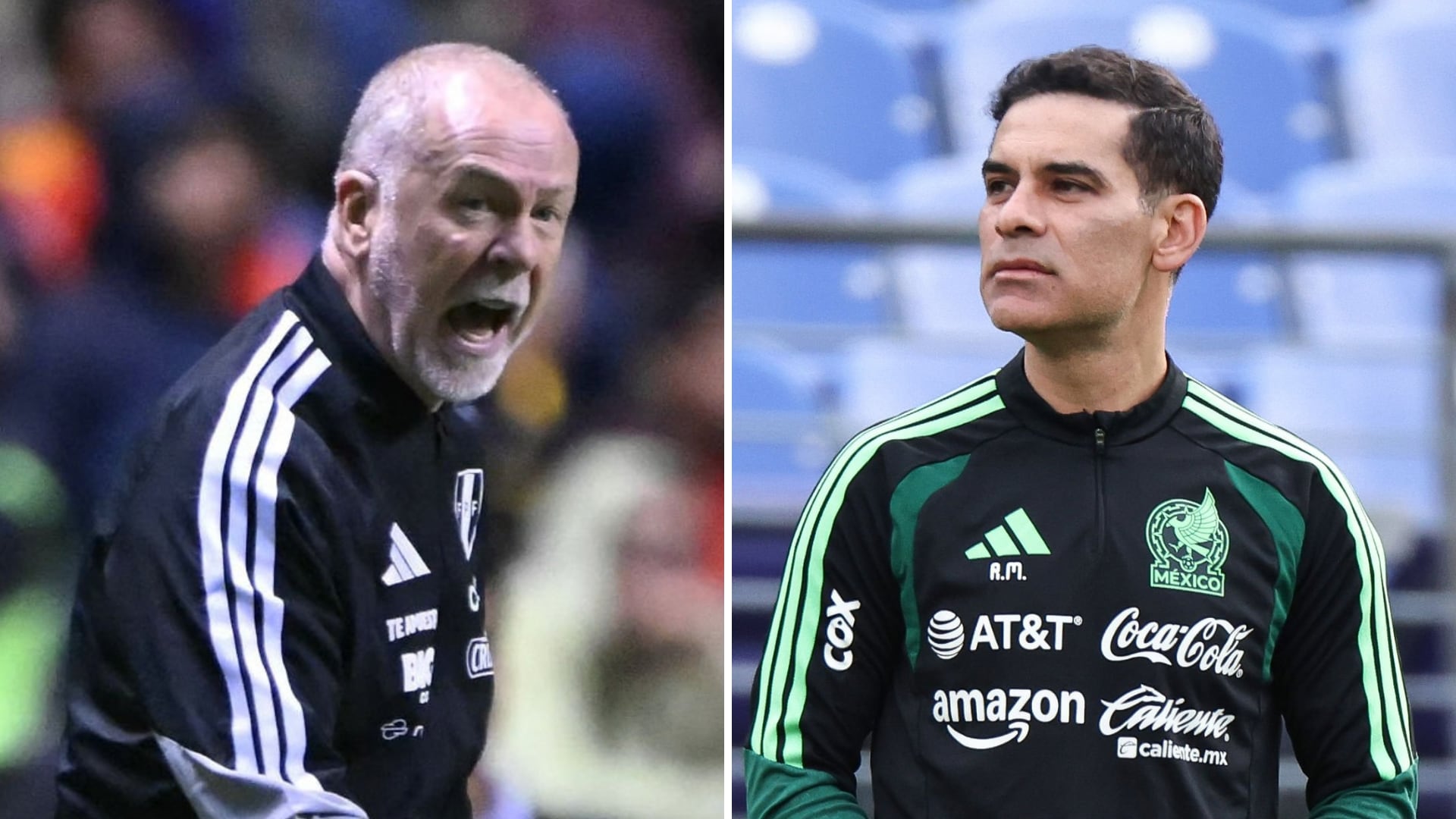 Mano Menezes y Rafa Márquez afinan los últimos detalles de sus equipos para el esperado amistoso entre Perú y México. Crédito: Agencias