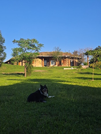 A casa é construída lá