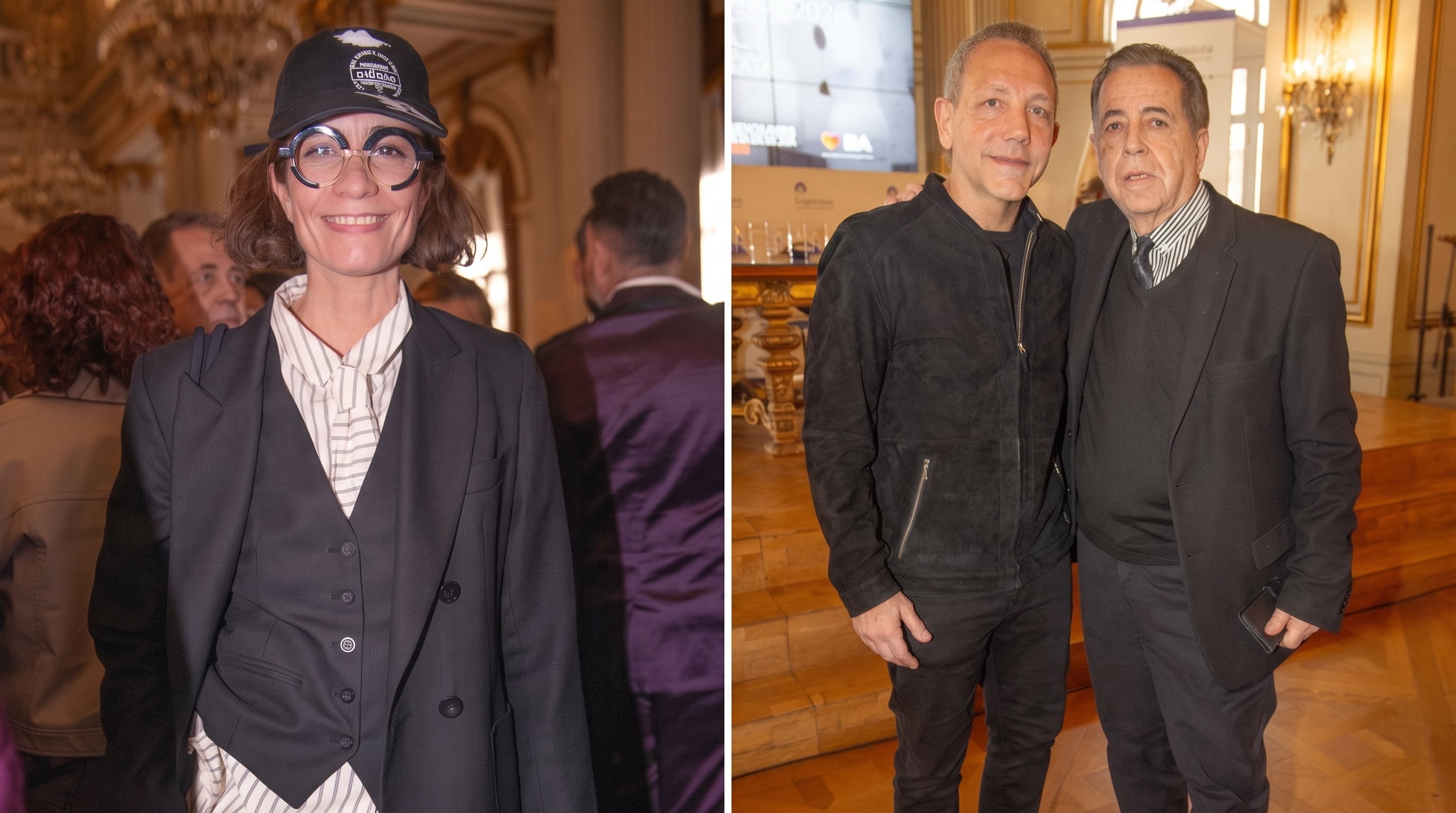 La diseñadora Catalina Chavanne (izq.) y el empresario de la moda, Guillermo Azar, junto a Héctor Vidal Rivas (der.)
