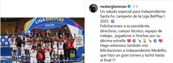 Néstor Lorenzo envió mensaje a