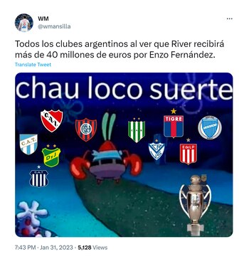 Memes y reacciones por la venta de Enzo Fernández
