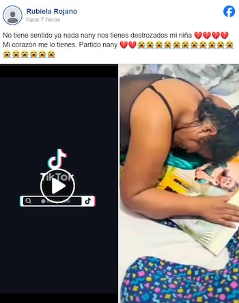 Las redes recogen mensajes de la familia de la víctima y reacciones del barrio Rebolo - crédito Rubiela Rojano / Facebook