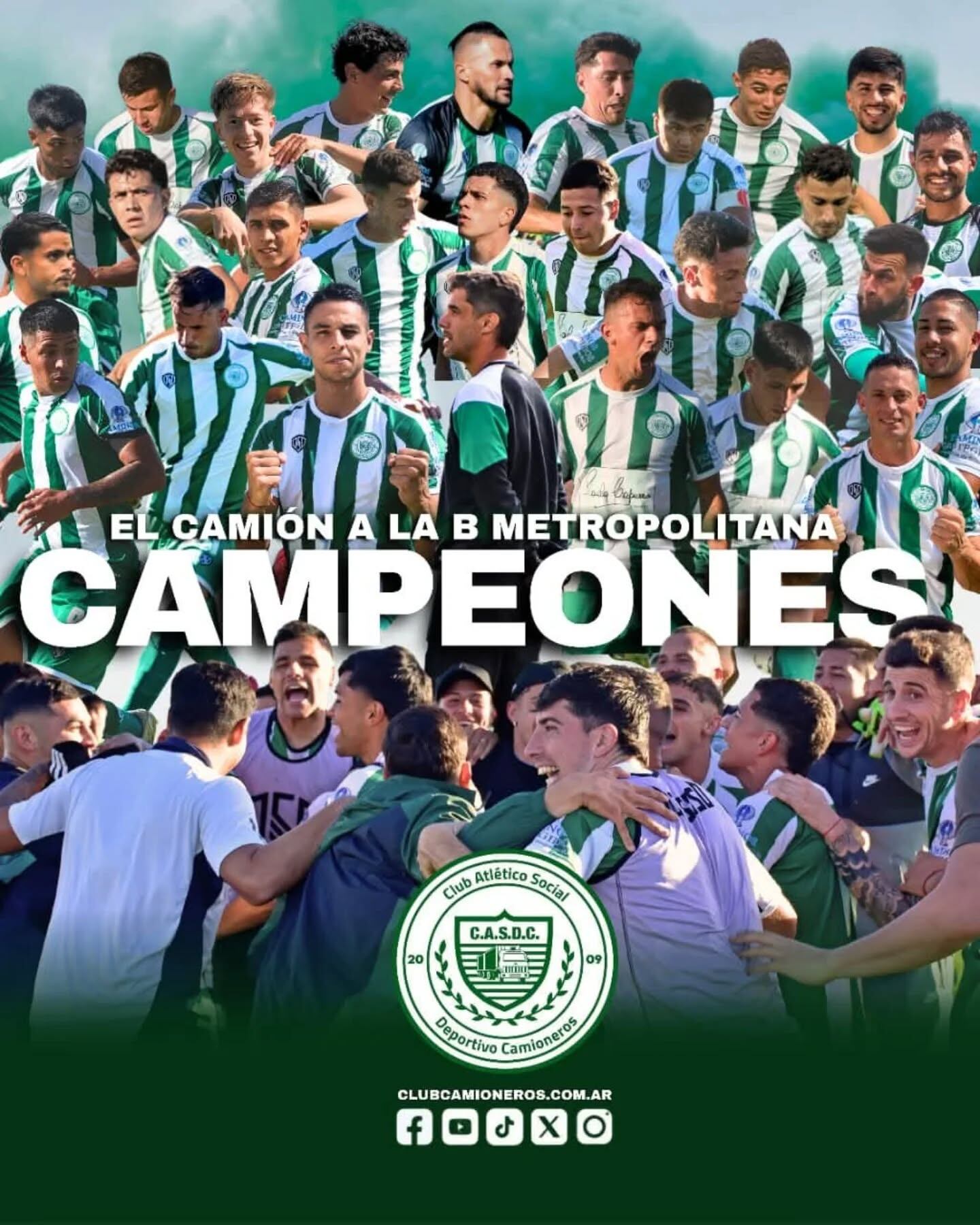 Deportivo Camioneros celebró en las redes el campeonato ganado
