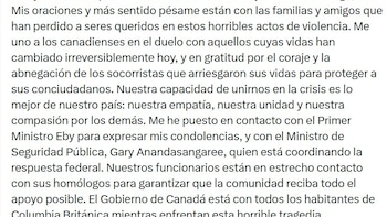 Carney se dice "devastado" por