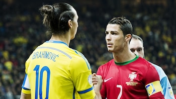 Zlatan Ibrahimovic y Cristiano Ronaldo