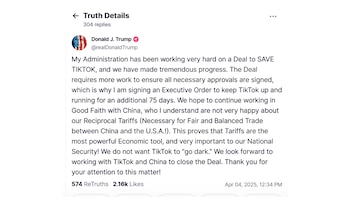 Trump dio la noticia en