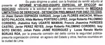 Informe de la fiscal Marita