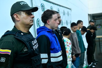 Los capturados deberán responder por delitos como extorsión agravada, secuestro y concierto para delinquir. - crédito Alcaldía de Medellín