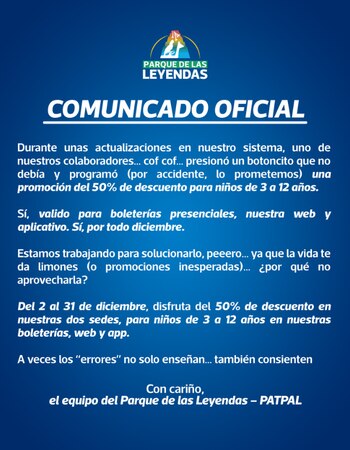 El zoológico ofrecerá durante diciembre