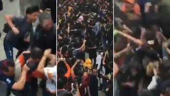 Estudiantes corrieron a golpes a