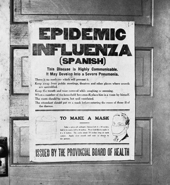 Cartel sobre la epidemia de