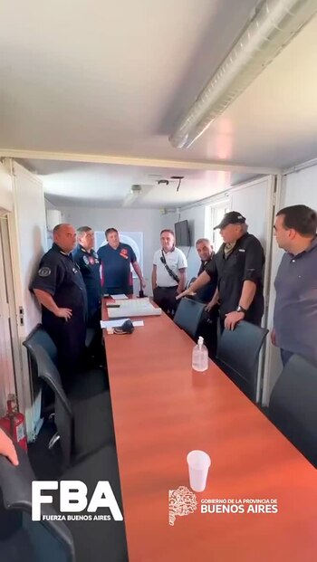 Berni montó una carpa de