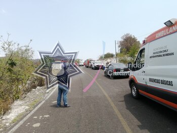 Volcadura de camión en Puebla