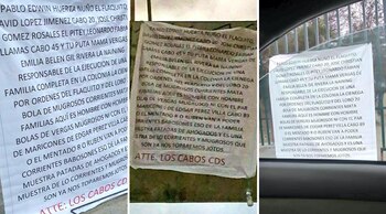 Los mensajes fueron desplegados en