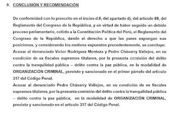 Informe final contra Víctor Rodríguez Monteza
