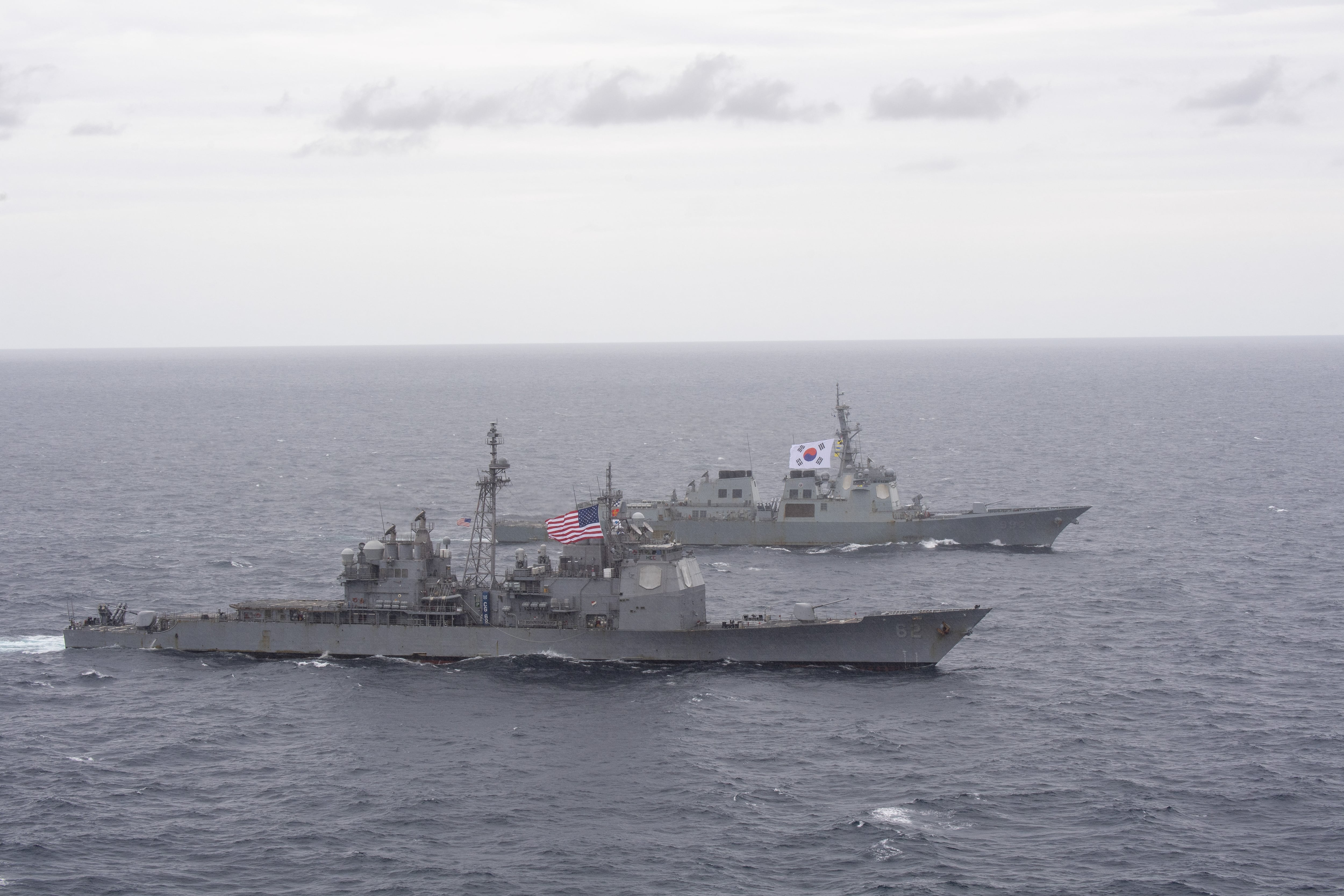 Las armadas de Corea del Sur y Estados Unidos participaron en un ejercicio conjunto cerca del mar del Este (Corea del Sur) (Europa Press/Contacto/Navy Hq)