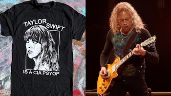 Kirk Hammett de Metallica sufre una caída durante concierto tras ser criticado por usar una playera de Taylor Swift