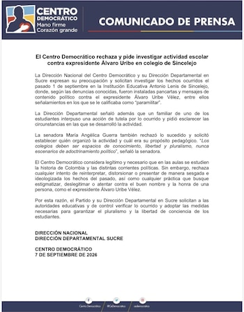 Centro Democrático - crédito suministrada