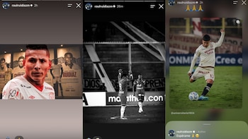 Las publicaciones de Raúl Ruidíaz en su cuenta de Instagram.