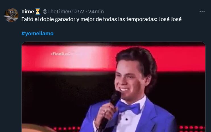 Internautas recordaron a José José, uno de los participantes más recordados de Yo me llamo- crédito @TheTime65252/X