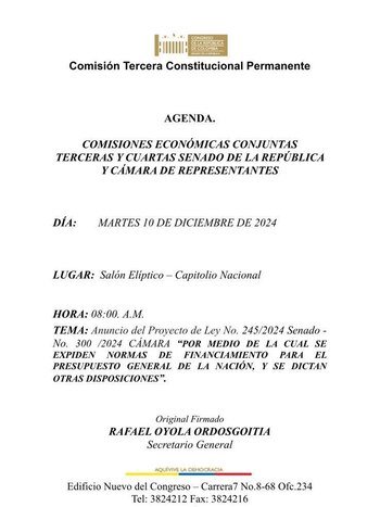 Las Comisiones Económicas del Congreso empezarían a debatir la nueva reforma tributaria el 10 de diciembre - crédito Senado