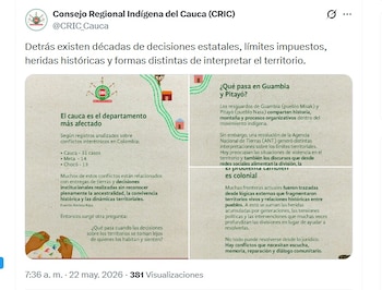 crédito @CRIC_Cauca/X