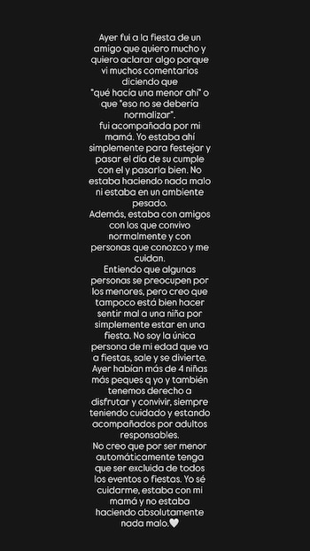 Comunicado de la actriz Tania Nicole sobre la fiesta del Abelito