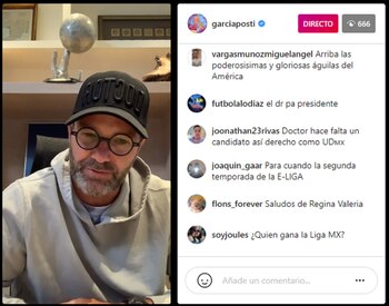 Transmisión live Instagram Luis García