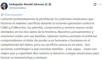 El mensaje del embajador se