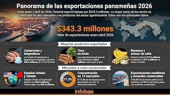 Camarones, teca y banano lideran la canasta exportadora panameña en 2026