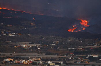 Lava flows, as seen from