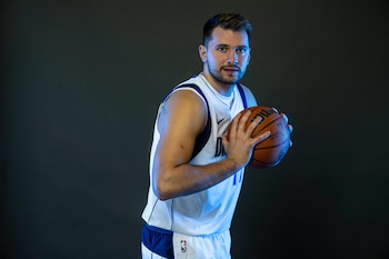 Doncic, en el Media Day de los Mavs (Jerome Miron-USA TODAY Sports)
