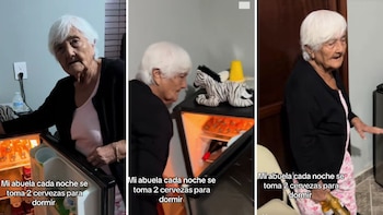 Abuelita mexicana presume su refri