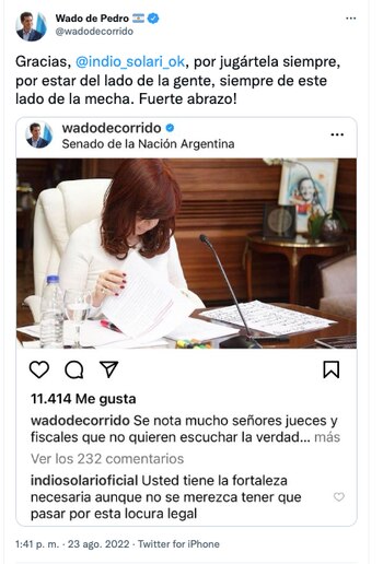 Wado de Pedro usó su