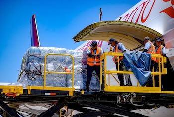Dos aeronaves, una base aérea y pedidos oficiales marcaron una operación seguida de cerca por las autoridades. (Cortesía: Secretaría de Prensa de la Presidencia)