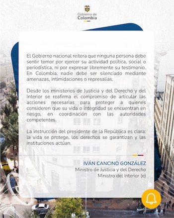 Ministerio de Justicia - crédito @MinjusticiaCo/X