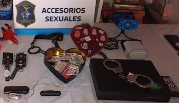 Parte del material secuestrado