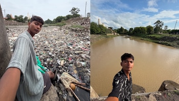 Un joven de 20 años limpia en solitario varios ríos llenos de basura en India y su acción se volvió viral