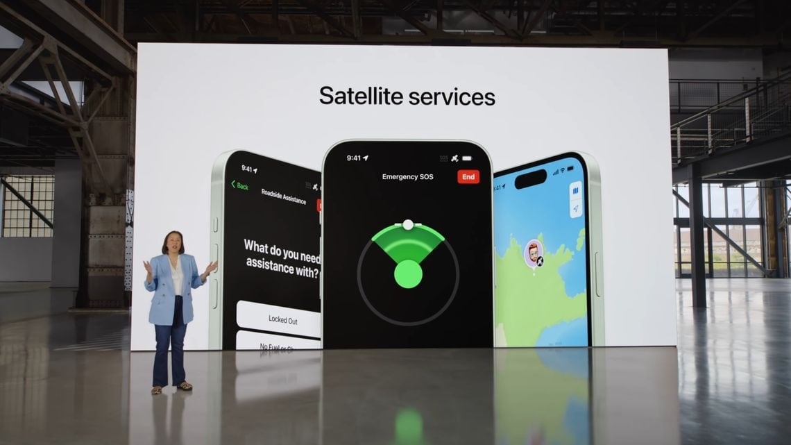 Servicios satelitales de Apple. (Apple)