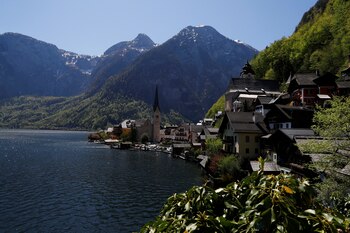 Vista general de Hallstatt durante