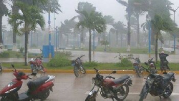 Lluvias de fuerte a moderada