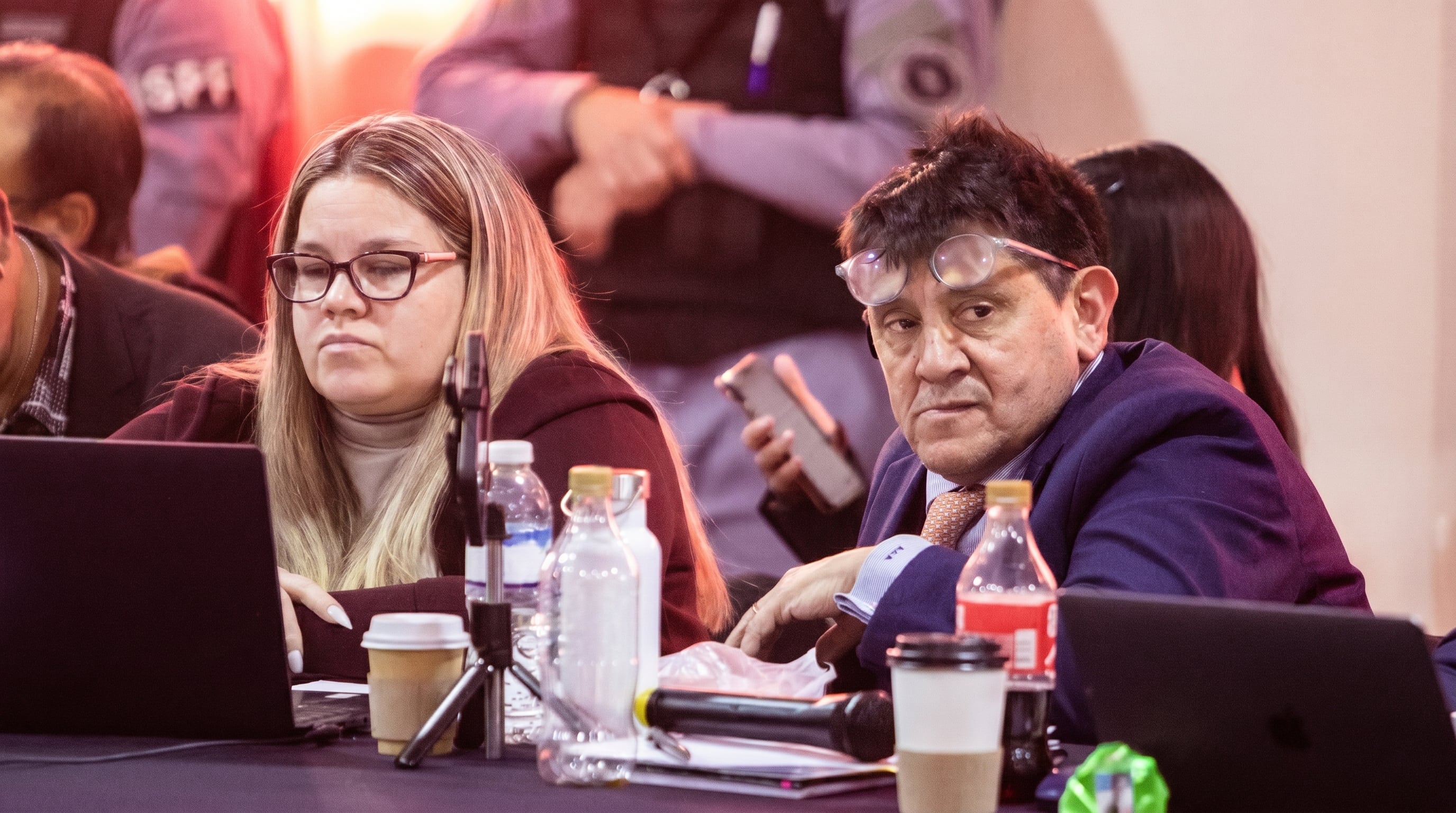 Cutaia con el abogado Rodolfo Amadeo Baqué, quien la asistirá durante todo el debate