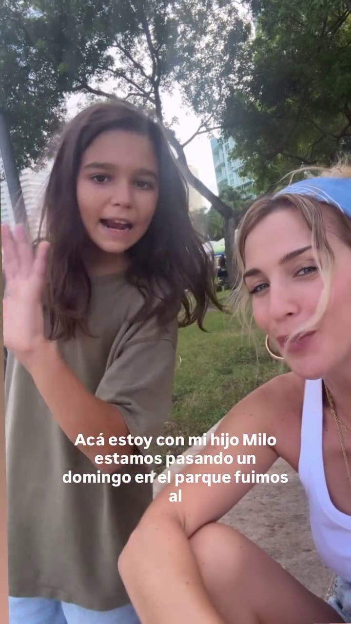 La actriz grabó un video acompañada de su hijo Milo