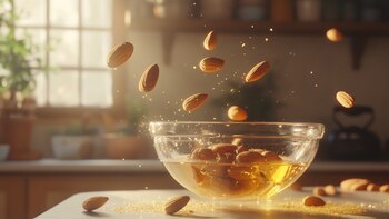 El aceite de almendras actúa