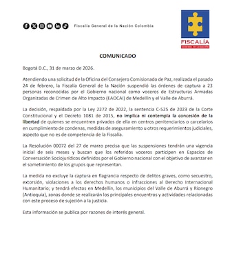 Paz Urbana - Colombia - Fiscalía