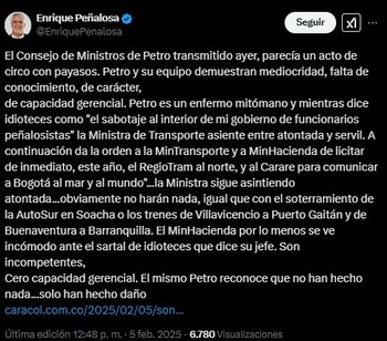 El exmandatario afirmó que la