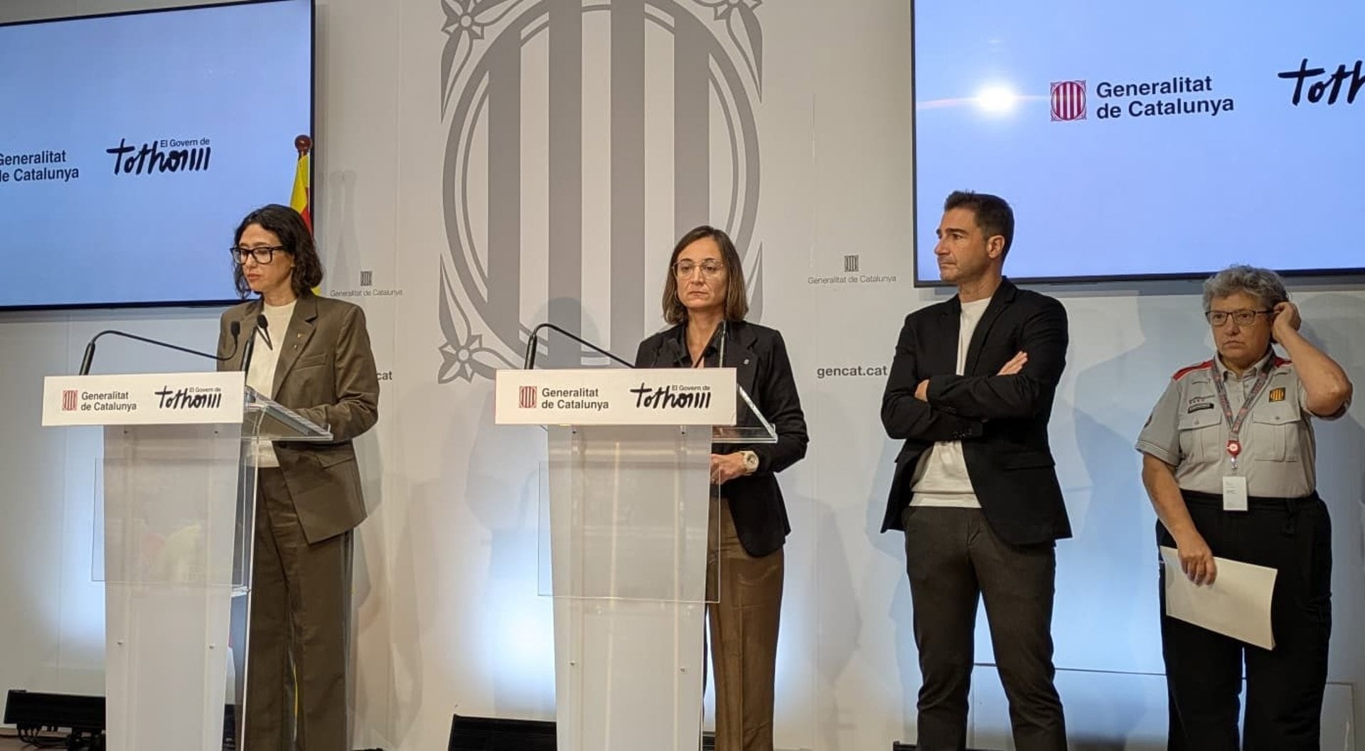 04/10/2026 Rueda de prensa por el temporal de lluvia en CatalunyaPOLITICA