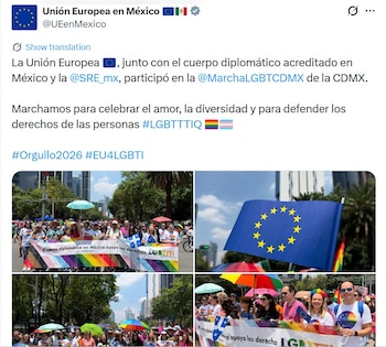 La Unión Europea en México participó en la Marcha LGBT de este año.