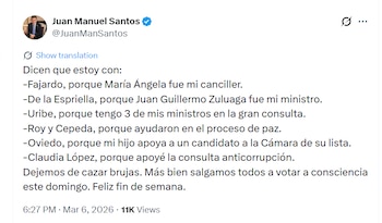 En su publicación, detalló asociaciones