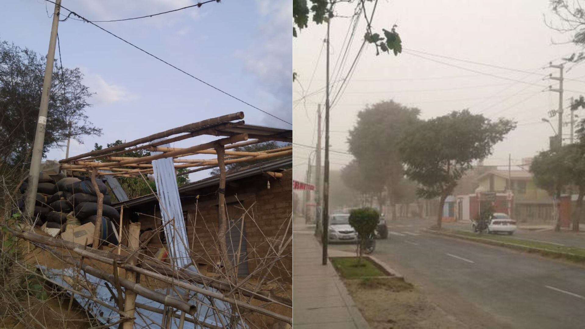 Intensos vientos en Pisco causan daños en estructuras y vehículos